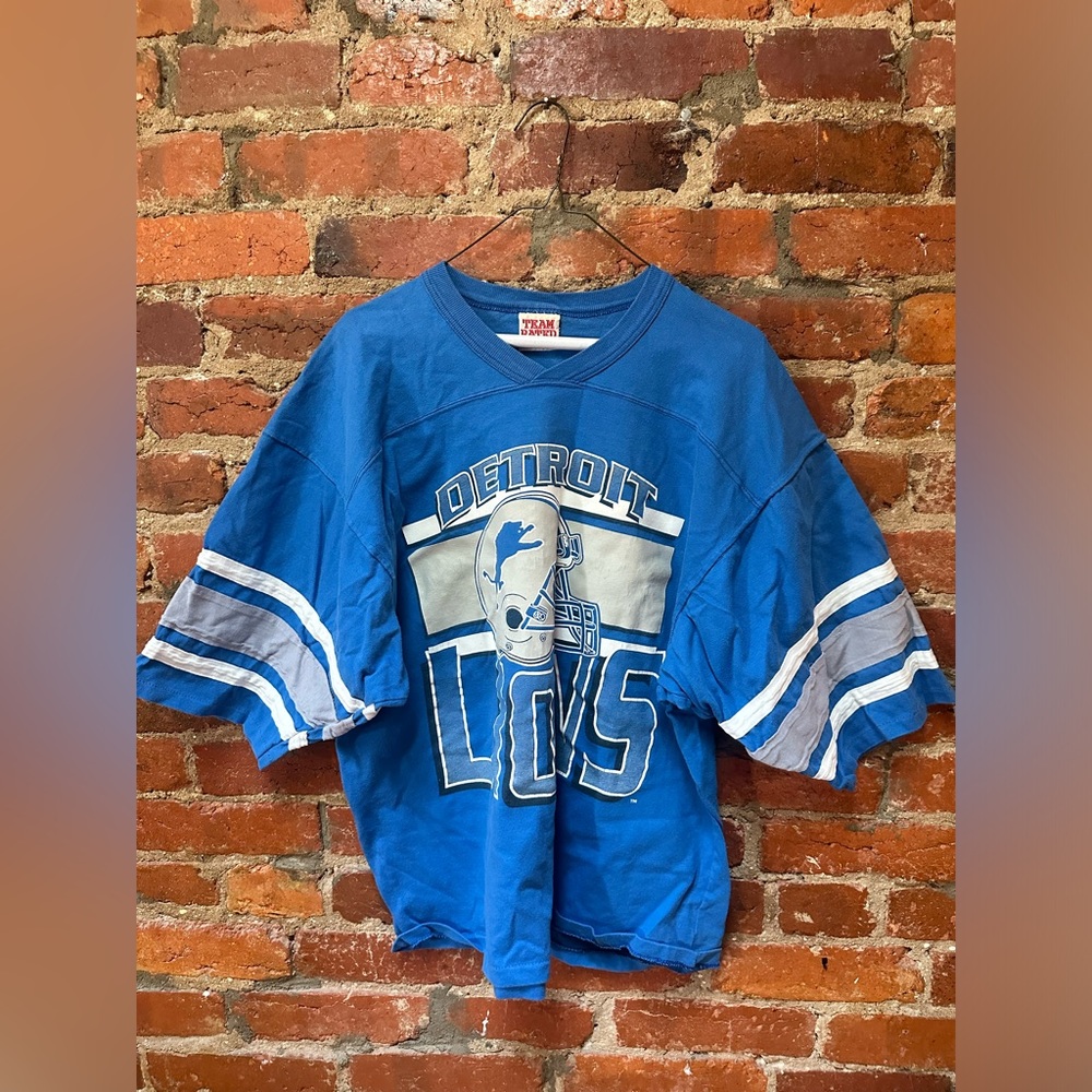 Detroit Lions Vintage Cotton Jersey Style Shirt
